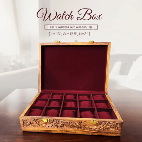 15 Watches – Carving – Wood Top